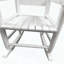Chaise berçante pour enfants en bois massif blanc-89633685