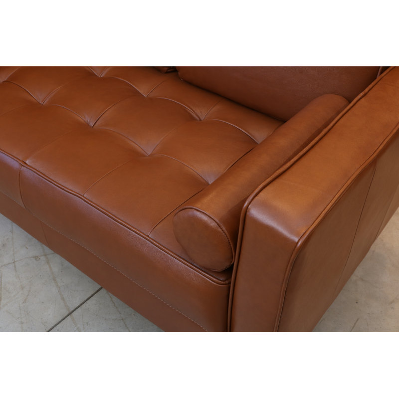 Causeuse en cuir véritable Outen