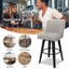 Tabourets de bar et de comptoir Loriell avec structure en bois massif-1010717034-1010717035-1010717036