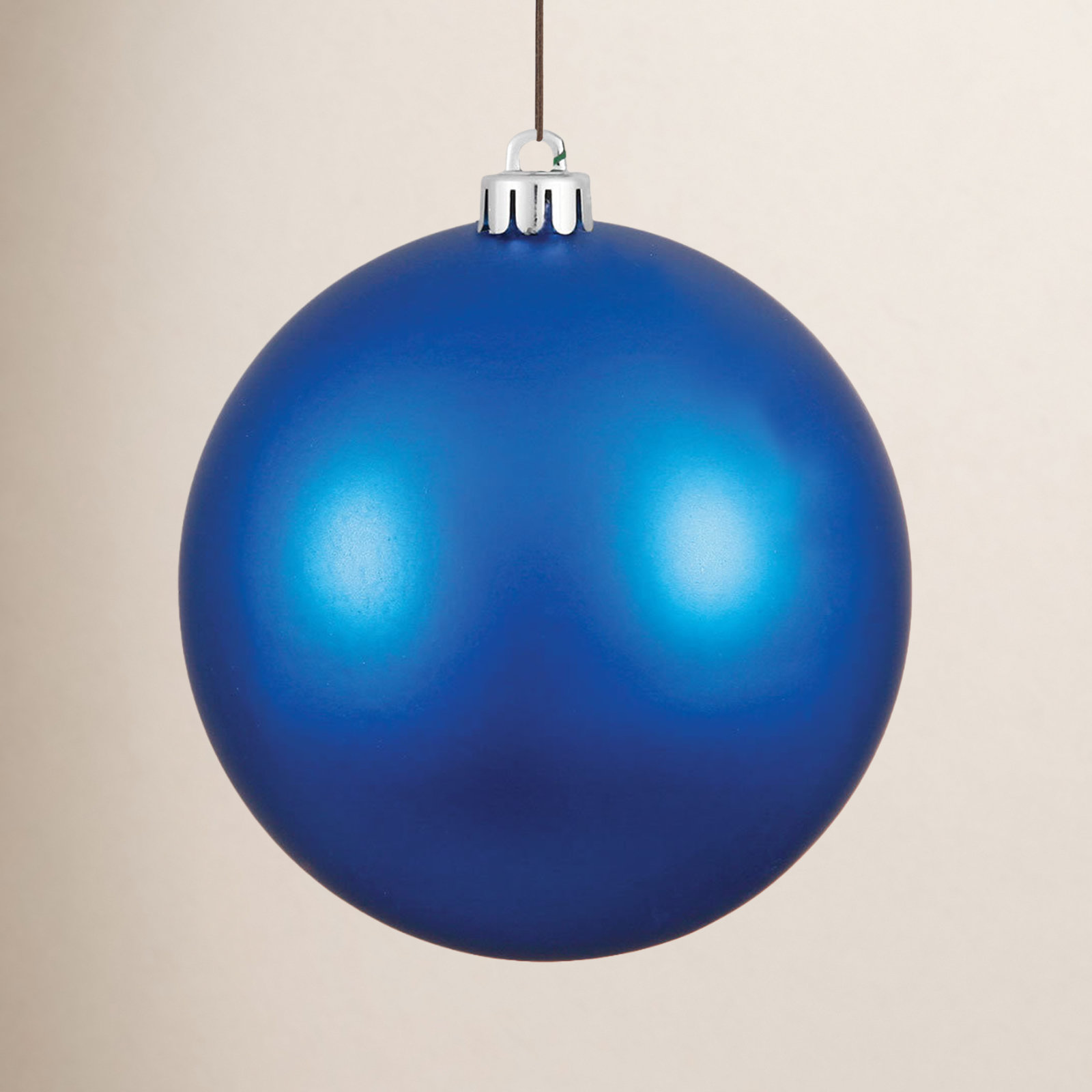 Shatterproof Bauble, 8", Blue Matte
