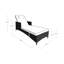 Cambridge Reclining Sun Lounger with Cushions-40074272-40074271