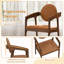 Ensemble de 4 chaises en bois avec siège et dossier rembourrés avec cadre en bois d'hévéa-305412003