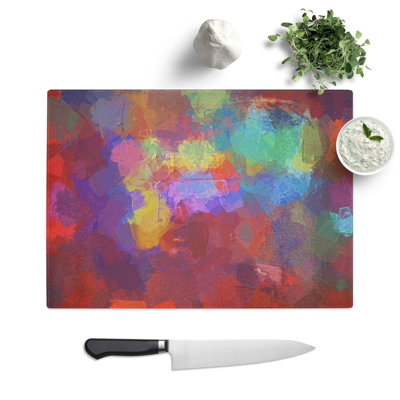 Glass Eternal Thoughts in Abstract Chopping Board
