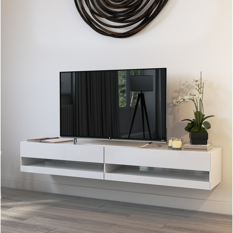 Coan Unfinished Floating TV Stand for TVs up to 78"