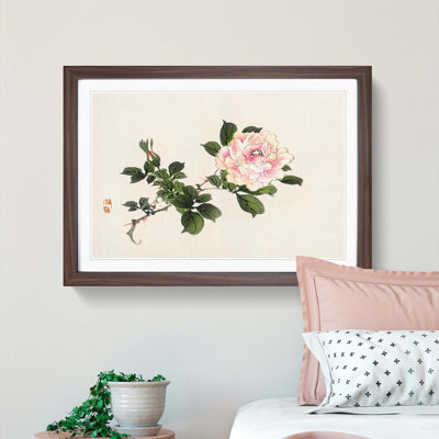 Pink Peony Flower by Kono Bairei - Picture Frame Painting Print