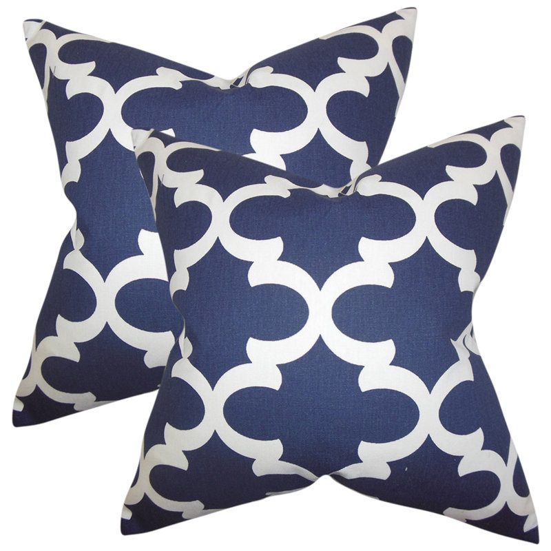 Square Pillow Cover & Insert, Navy