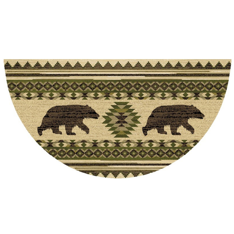Tapis de cuisine Herndon, Demi-cercle 1 pi 7 po x 2 pi 7 po, Beige