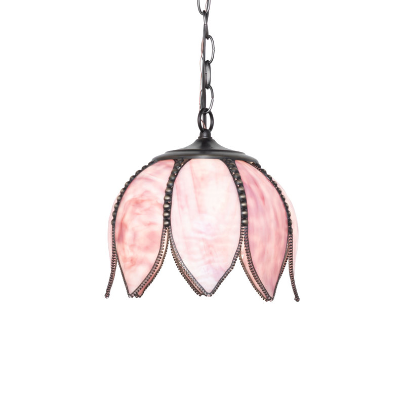 10" Wide Tulip Mini Pendant, Pink