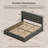 Minos 42â€ Upholstered Platform Bed with Headboard, Lift Storage, Hydraulic Design-2140785787-2082764073