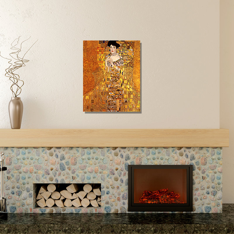 Gustav Klimt's The Lady in Gold Wrapped Canvas Print, 30x24 inches