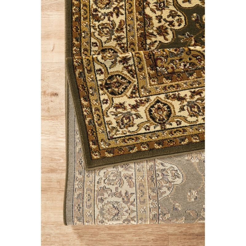 Tapis en polypropylène 10 pi 6 po X 14 motif médaillon de style élégant et durable