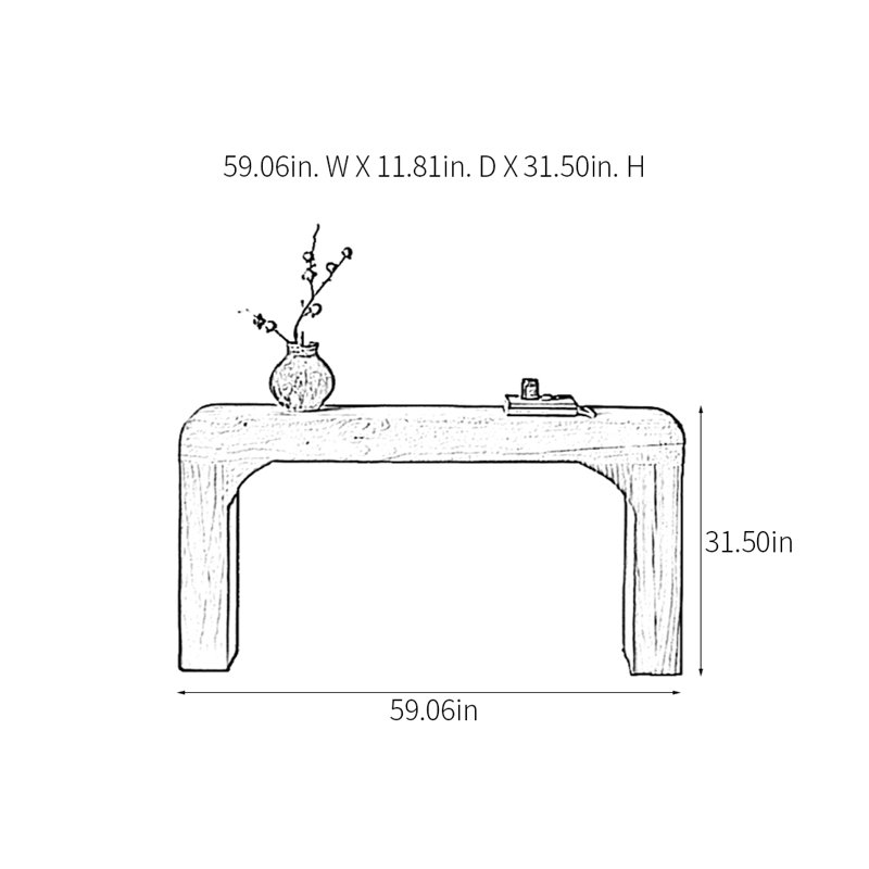 Kelemen, H 31,5 po x l 59,06 po x P 11,81 po
