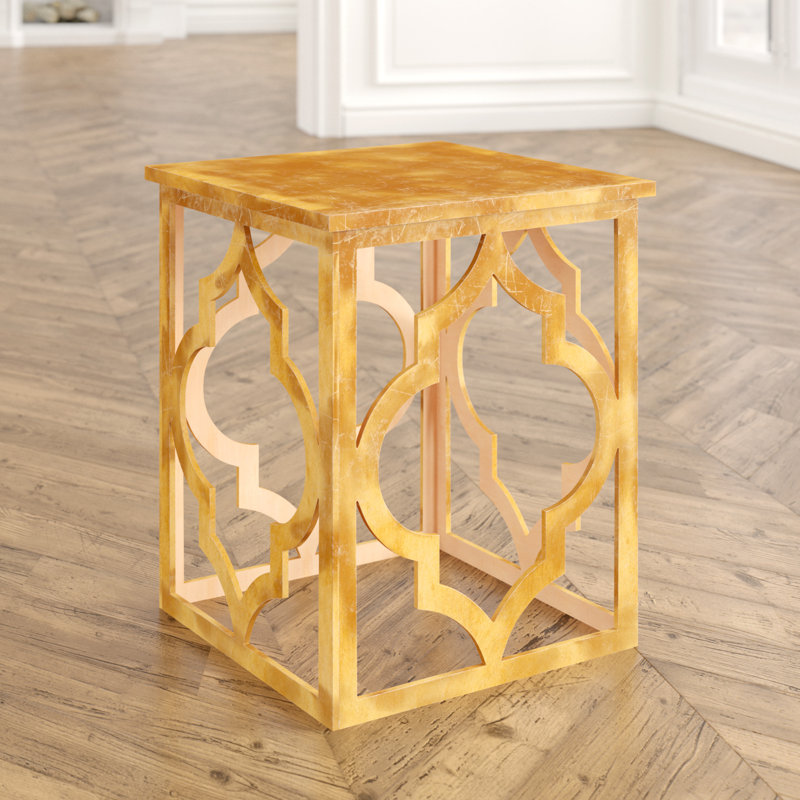 Table de bout cadrée, Feuille d'or