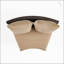 Canapé simple Pt Limon: conception moderne sans accoudoirs courbée, faux rotin durable, coussins résistants à l'eau pour une détente en plein air-2032899082-2032899083