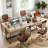 Fluted Computer Desk with 3 Drawers and Shelf, Metal Frame Modern Home Office Desk, Light Oak Workstation for Bedroom & Living Room