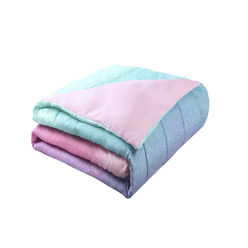 Twin Pink Ombre Microfiber Kids Comforter Set