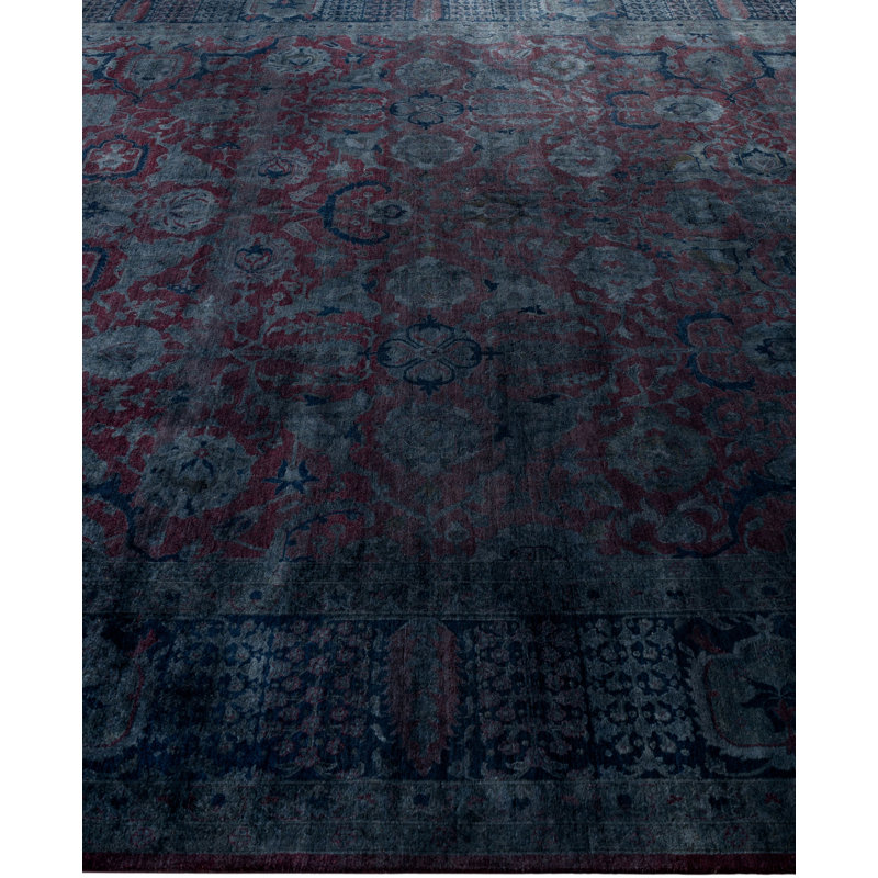 Overdyed One-of-a-Kind 9' 1" X 12' 4" Hand Knotted Area Rug