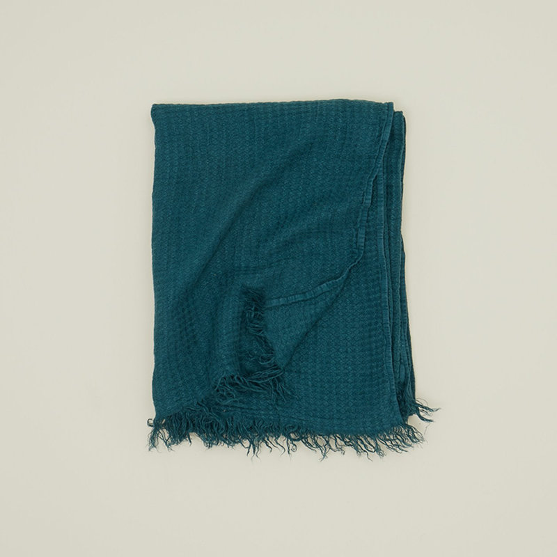 Jeté simple tricoté, Paon, L 70 po x l 50 po
