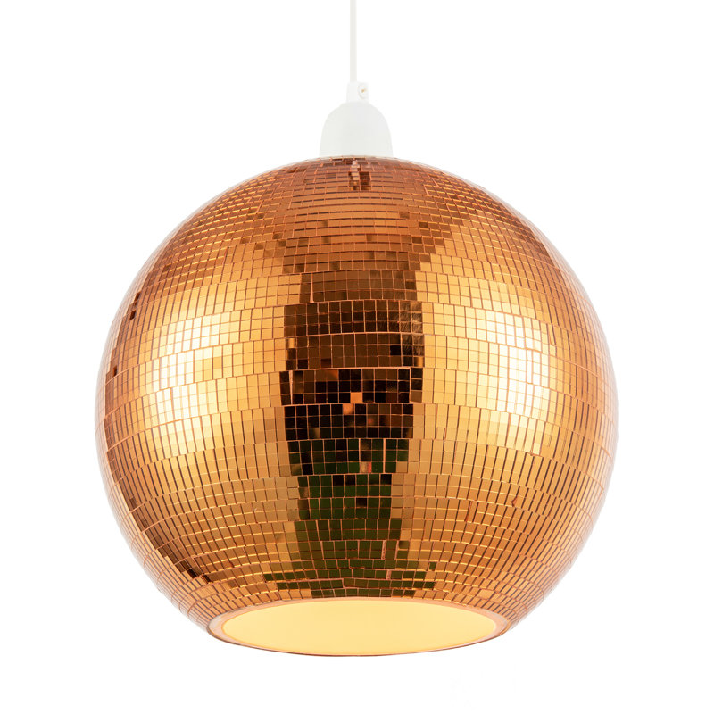 23cm H Plaster Round Pendant Shade ( No Direct Attachment Method ), Orange
