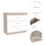 Commode 3 tiroirs Bethage - blanc