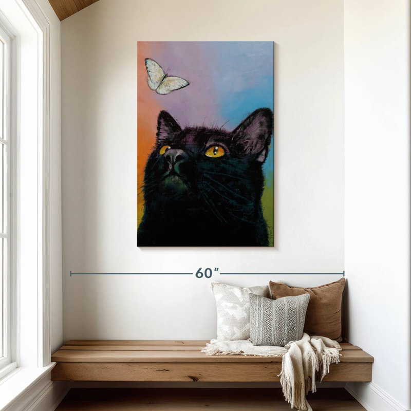 Brampt Black Cat Butterfly, 45" H x 30" W
