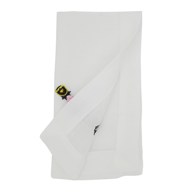 Ensemble de 12 serviettes de table brodées casse-noisette Whimsical