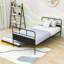 Lit plateforme simple en métal avec lit gigogne