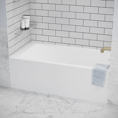 Grayley 60" x 32" Alcove Soaking Acrylic Bathtub