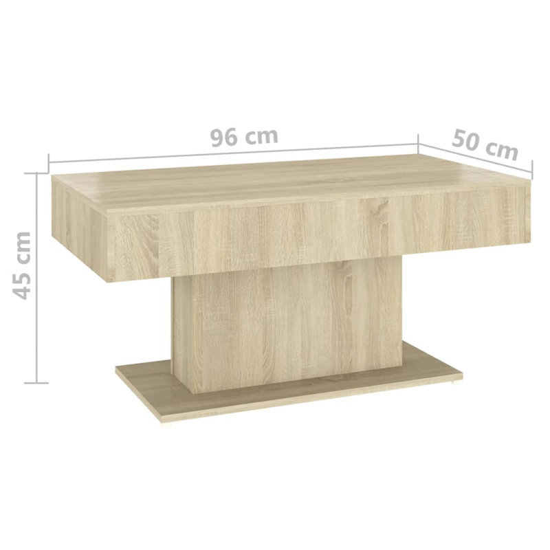 Coffee Table Engineered Wood Medium Durable Coffee Table, Brown