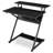 2-Tier Standing Computer Desk, Laptop Table Workstation with Keyboard Monitor Shelf and Host Rack