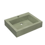Natoma 24" Wall-Mounted Concrete Rectangular Bathroom Sink