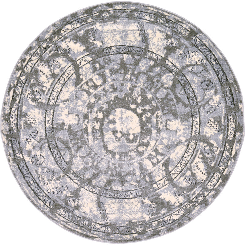 Godina Geometric Indoor Rug, Round 6'1"