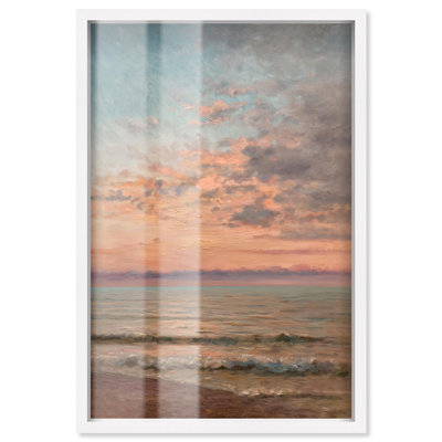 Décoration murale de cuisine Sundow Glow II par Art Remedy, cadre blanc, 21 x 31