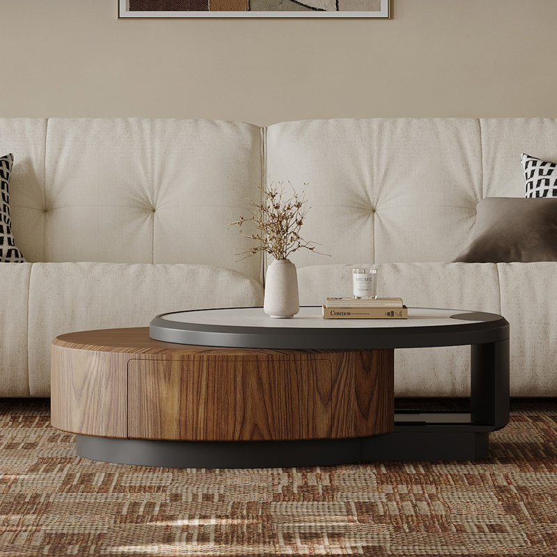 Table basse ronde moderne et minimaliste