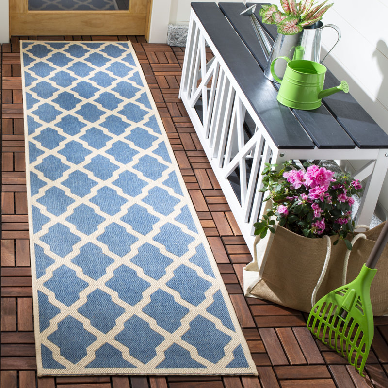 Maclin House Performance Geometric Indoor/Outdoor Area Rug, Runner 2'2" x 8'