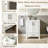 24" Modern Free Standing Single Bathroom Vanity with Ceramic Top-219210282-219210283