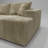  2-Piece Loveseat chaise lounge with Armrests, 78.8" Oversized Boneless Sleeper Sofa Bed with 4 Pillows for Living Room or Bedroom, No Assembly Required - Cashmere Beige, Corduroy-1007607184