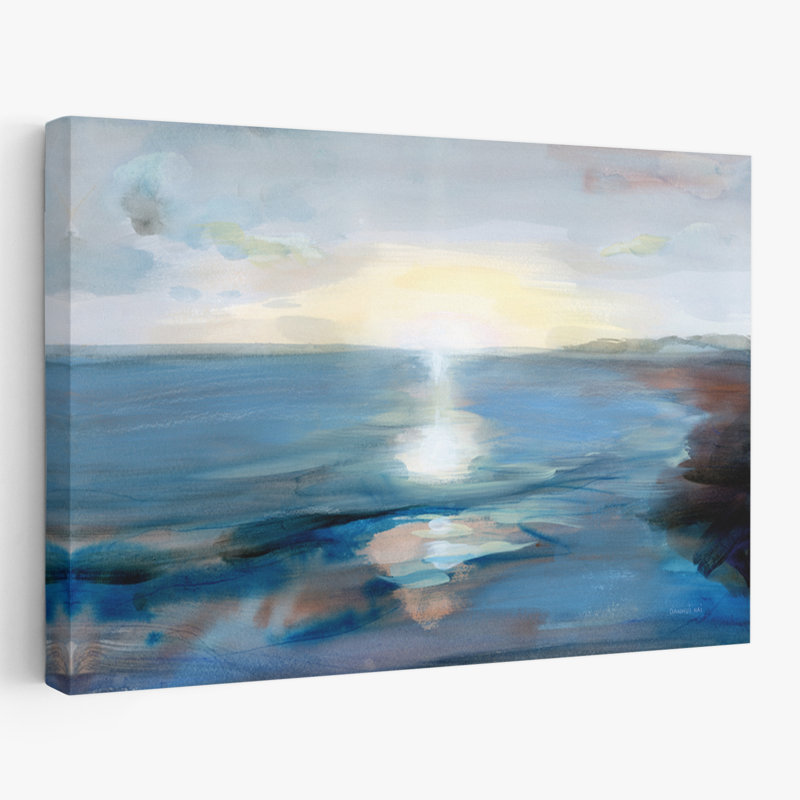 Lever de soleil bord de mer côtier, H 60 po x l 40 po