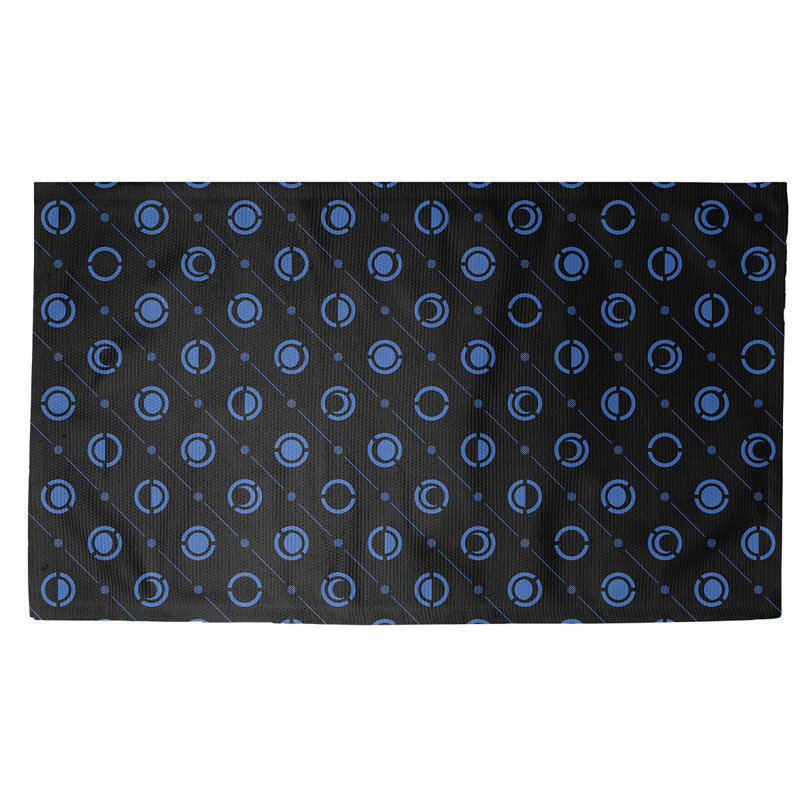 Tapis décoratif des phases de lune noires, Rectangle 3 pi x 5 pi