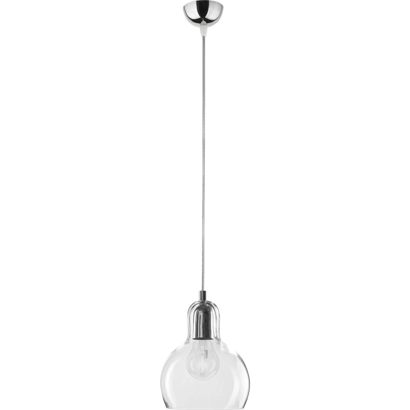 Aveona 1 - Light Black Single Pendant, Chrome, White