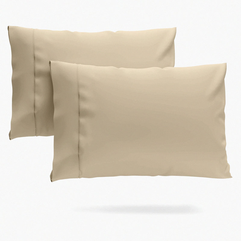Rayon From Bamboo Cool Ultra Soft Pillowcases - Breathable & Cooling Bedding Set for All Seasons - 2 Piece CS21-1227, Tan