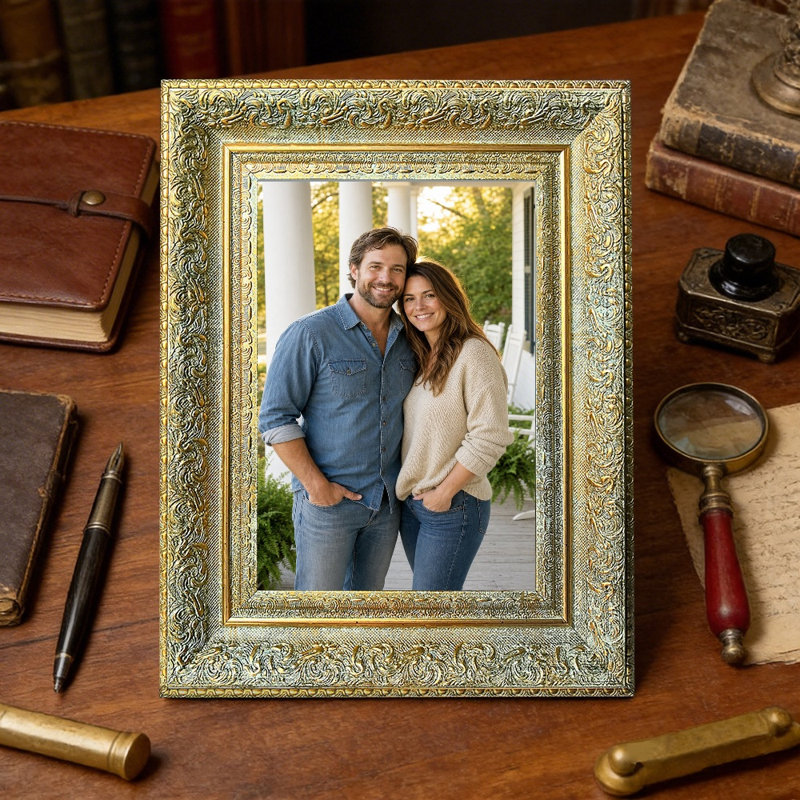 Cadre photo doré antique 1PC pour photos et tablettes 8 "x 10", Antique Gold, 1, L 8 po x H 10 po