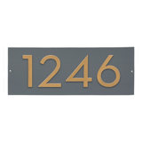 Floating Modern 4" Number Horizontal Address Plaque (4 Digits)