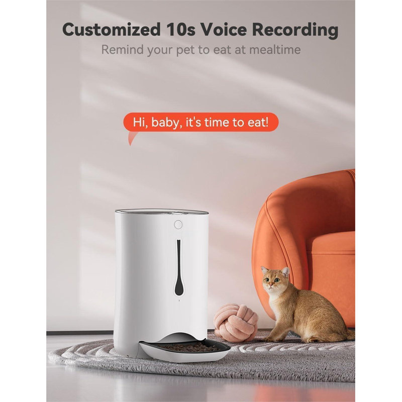 Automatic Dog Feeder, 7L Pet Food Dispenser For Cats And Dogs, Automatic Cat Feeders With Protion Control, Voice Recorder&Programmable Timer For Up To 5 Meals Per Day