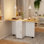 Folding Dining Table with Drawers and Cabinets