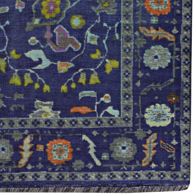 Laurel Edina Machine Woven Polyester No Pattern Area Rug in Navy, Rectangle 3' x 5'