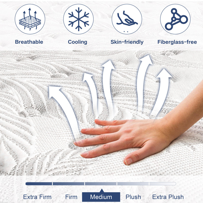 Queen 12-Inch Gel Memory Foam Hybrid Mattress