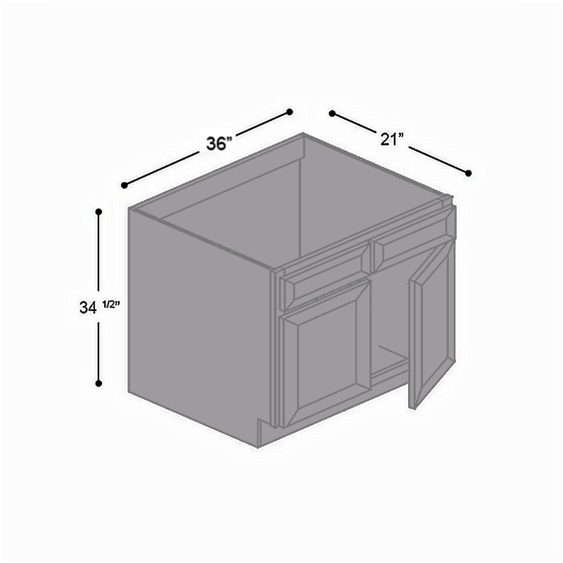 Armoire pour lavabo prête à expédier, Shacker gris, 36"