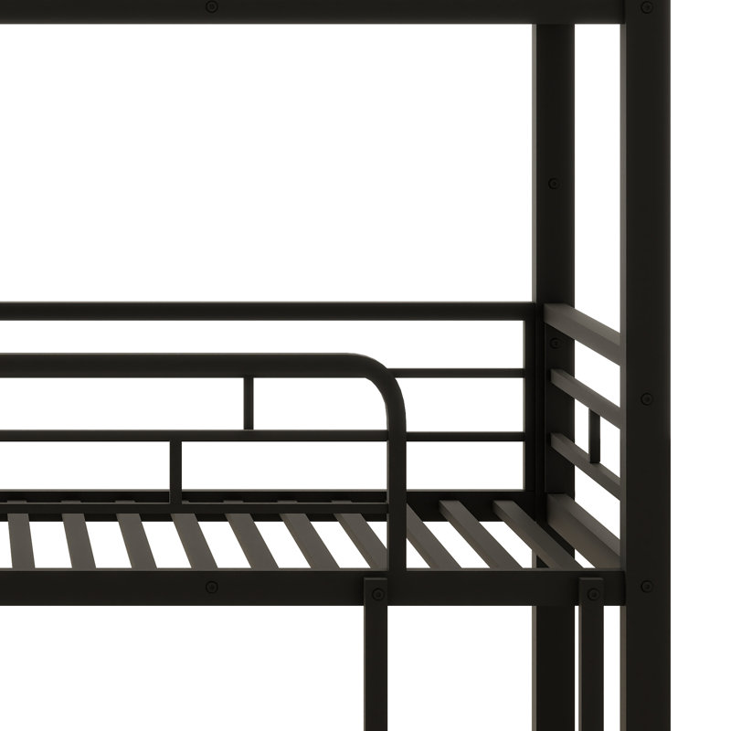 Metal Triple Bunk Bed, Black