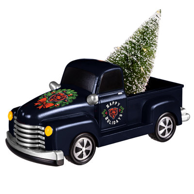 Chicago Bears Lit Holiday Rally Truck Statue